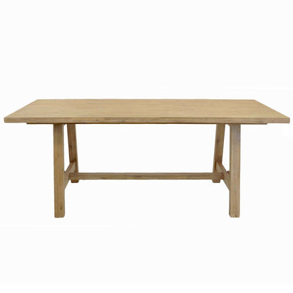 79" Rectangular Dining Table, Brushed Smoke