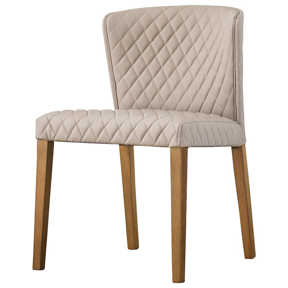 Albie Diamond Stitching Faux Leather Dining Side Chair, (Set of 2)