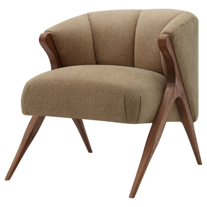 Florence Fabric Accent Chair Brown Legs