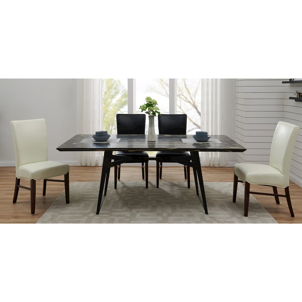 Milton Bonded Leather Dining Side Chair, (Set of 2)