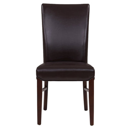 Milton Bonded Leather Dining Side Chair, (Set of 2)