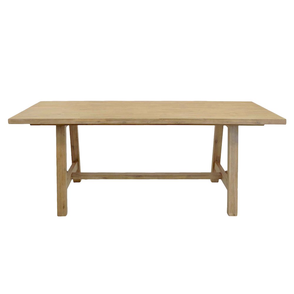 79" Rectangular Dining Table, Brushed Smoke