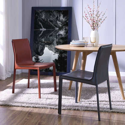 Gervin Recycled Leather Chair, (Set of 2)