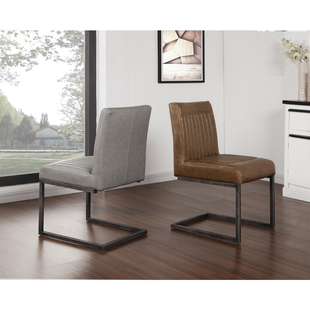 Ronan Faux Leather Dining Side Chair, (Set of 2)