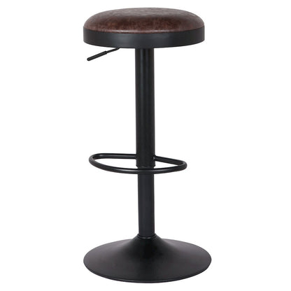 Juno Faux Leather Gaslift Backless Swivel Bar Stool, (Set of 2)