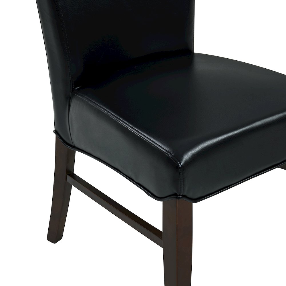 Milton Bonded Leather Dining Side Chair, (Set of 2)