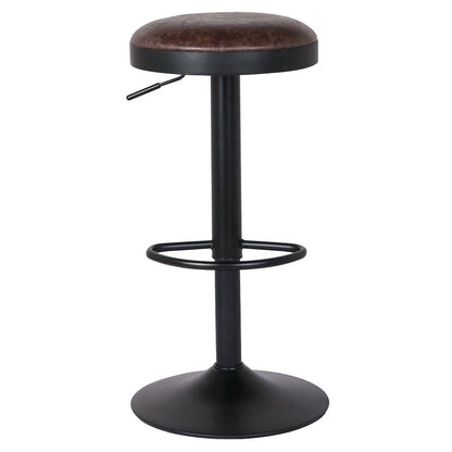 Juno Faux Leather Gaslift Backless Swivel Bar Stool, (Set of 2)
