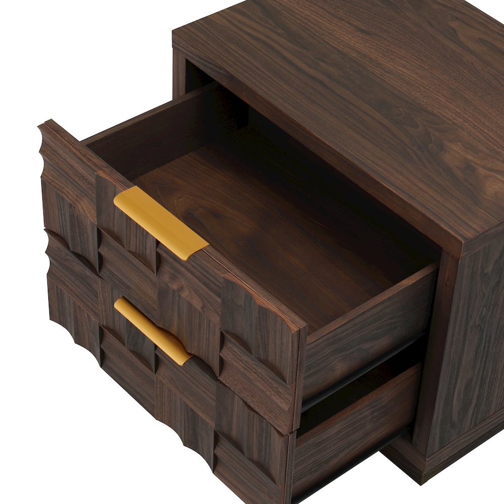 Dreighton 2-Drawer Accent Table - Coffee Brown