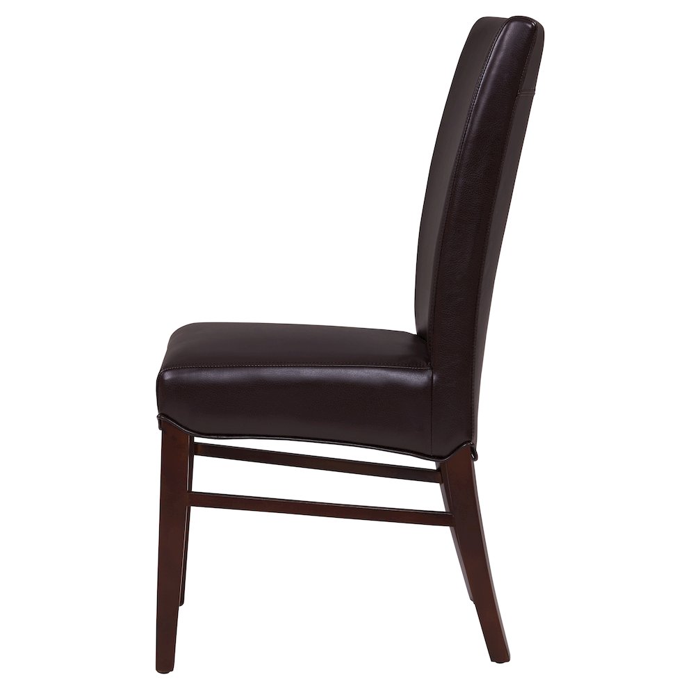 Milton Bonded Leather Dining Side Chair, (Set of 2)