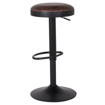 Juno Faux Leather Gaslift Backless Swivel Bar Stool, (Set of 2)