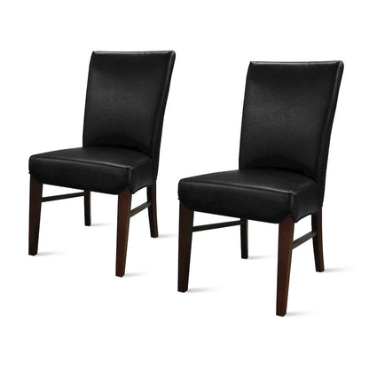 Milton Bonded Leather Dining Side Chair, (Set of 2)