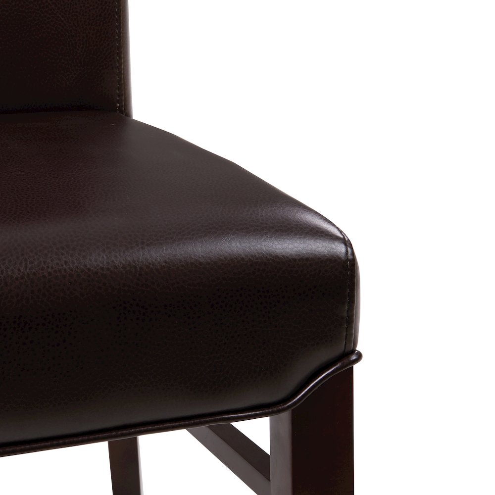Milton Bonded Leather Dining Side Chair, (Set of 2)