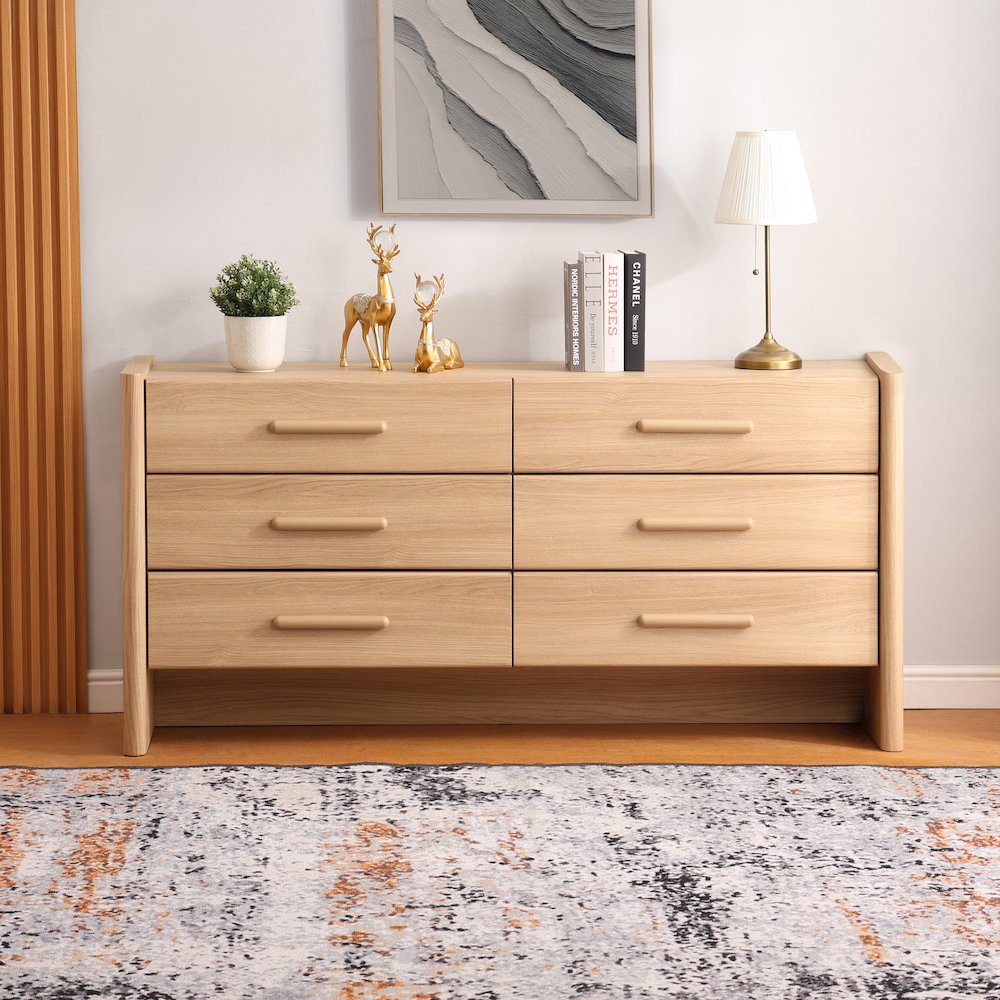 Fortville 6-Drawer Dresser - Light Oak