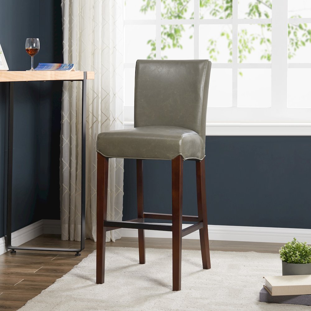 Milton Bonded Leather Bar Stool