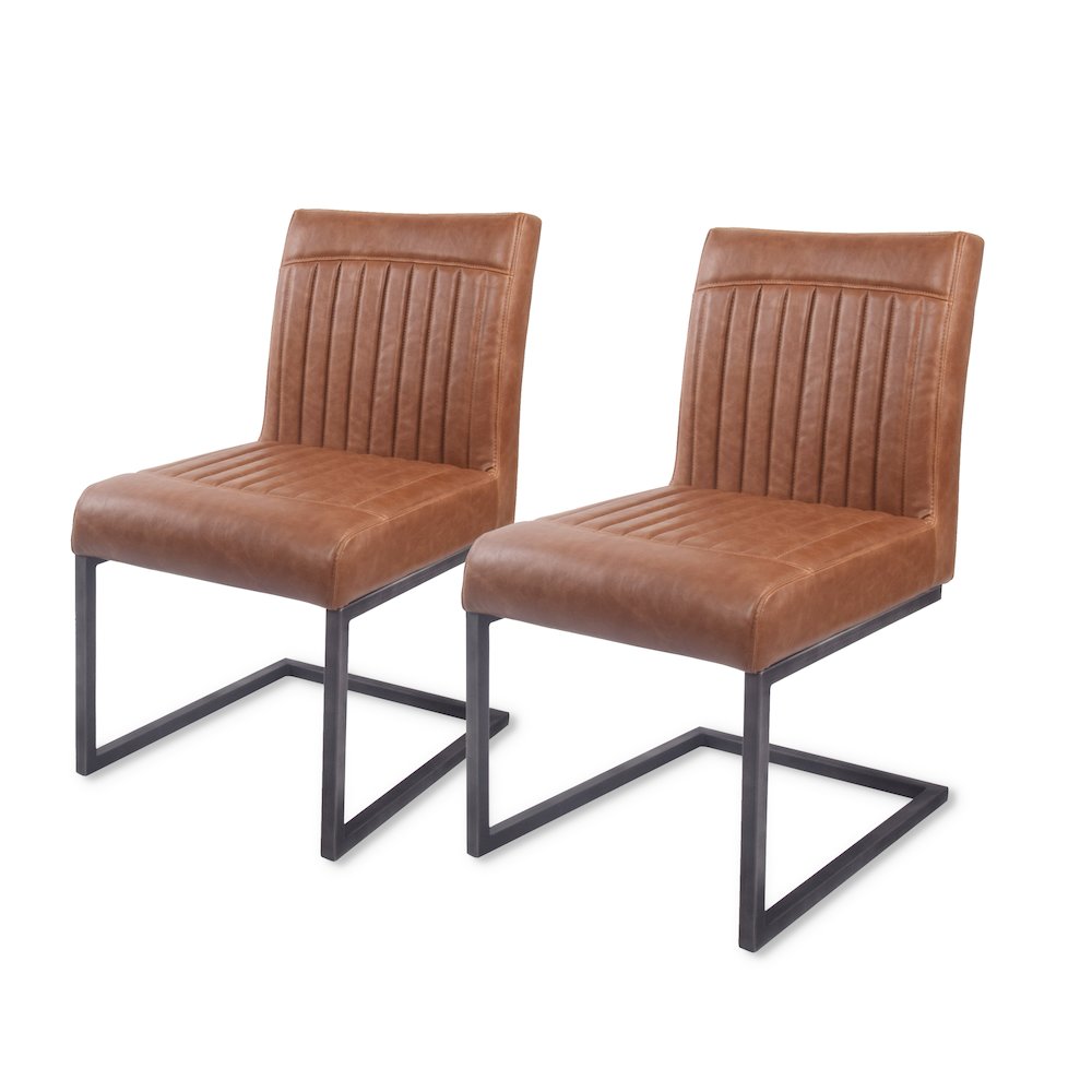 Ronan Faux Leather Dining Side Chair, (Set of 2)