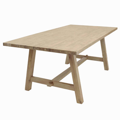 79" Rectangular Dining Table, Brushed Smoke