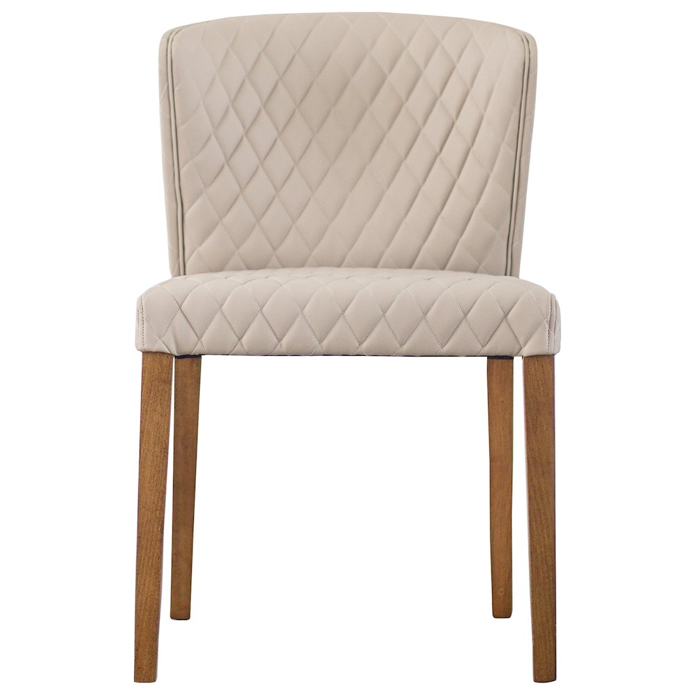 Albie Diamond Stitching Faux Leather Dining Side Chair, (Set of 2)