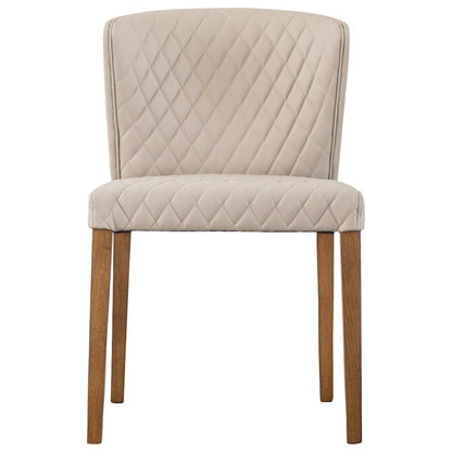 Albie Diamond Stitching Faux Leather Dining Side Chair, (Set of 2)
