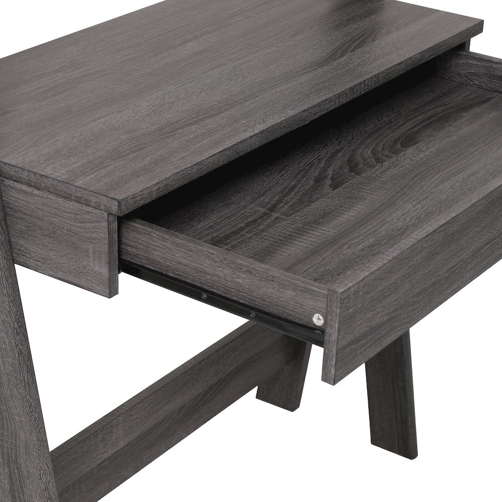 Reeve Stair Desk - 33"W x 15.5"D x 65"H - Charred Black