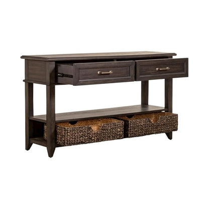 Mill Creek 2 Drawer Sofa Table in Peppercorn