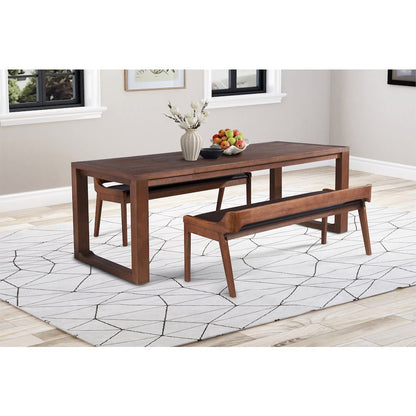 Rasmus 3pc Dining Set - Chestnut Wire-Brush Finish