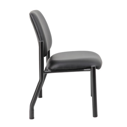 Boss Antimicrobial Armless Guest Chair, 400 lb. weight capacity