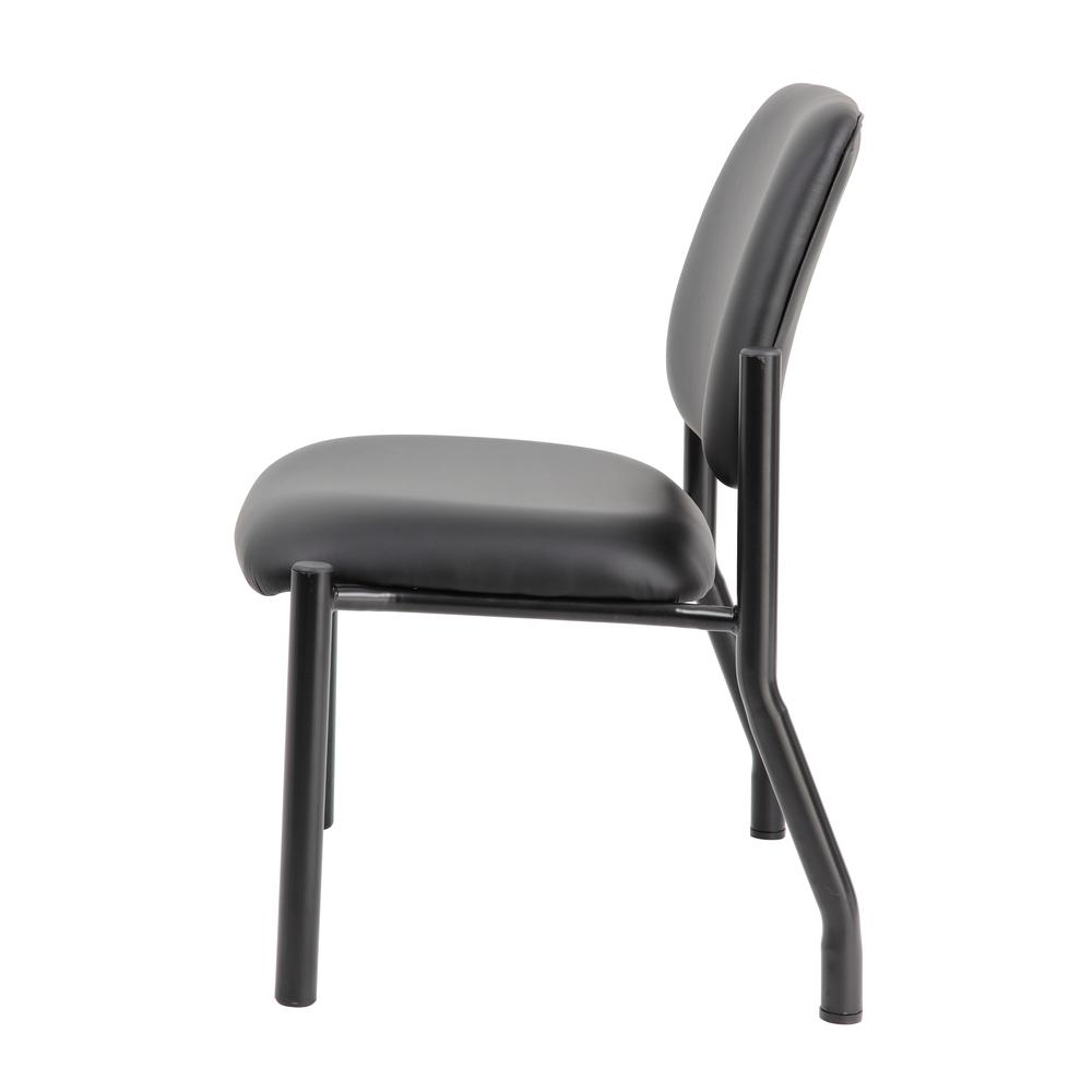 Boss Antimicrobial Armless Guest Chair, 400 lb. weight capacity