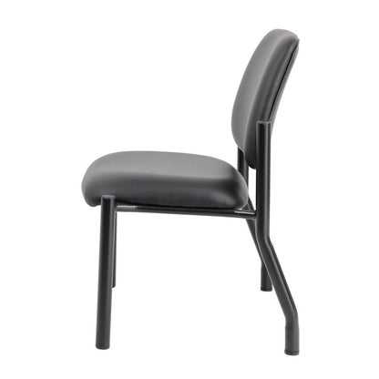 Boss Antimicrobial Armless Guest Chair, 400 lb. weight capacity