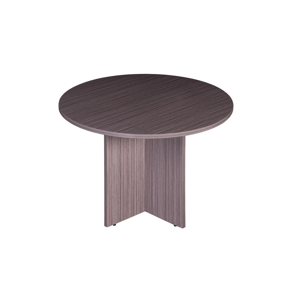 Boss 47" Round Table & 4 Boss Mesh 4-Legged Guest Chair with Casters