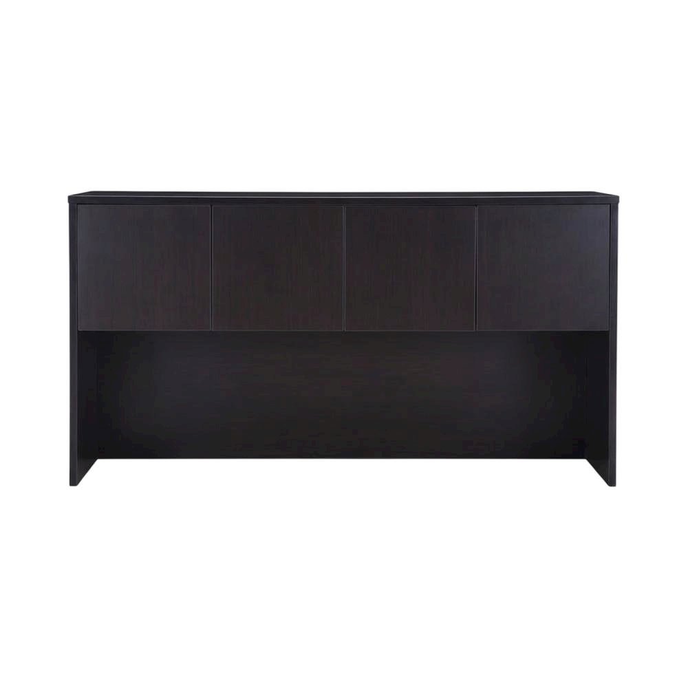 Mocha Hutch with Doors and Spacious Storage for Living Room or Kitchen