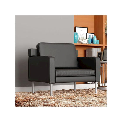 Boss Black Antimicrobial Vinyl Lounge Chair