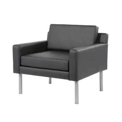 Boss Black Antimicrobial Vinyl Lounge Chair