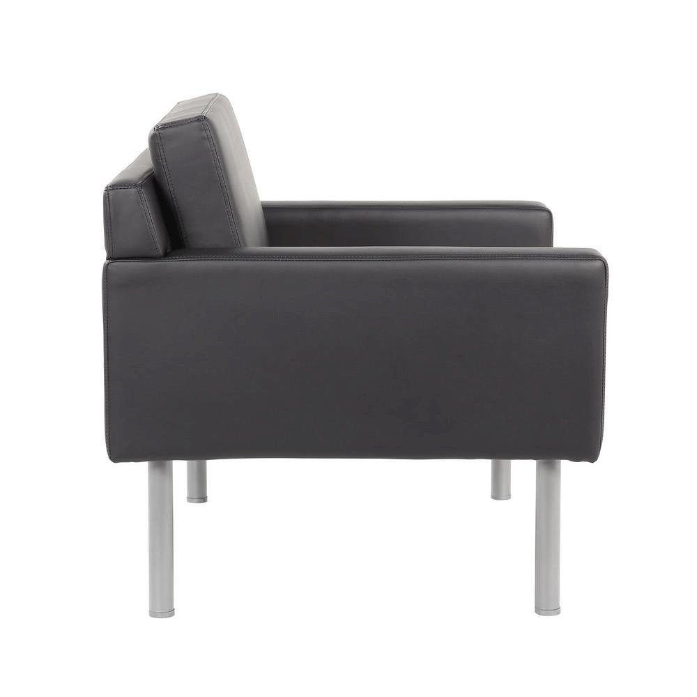 Boss Black Antimicrobial Vinyl Lounge Chair