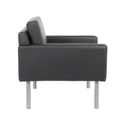 Boss Black Antimicrobial Vinyl Lounge Chair