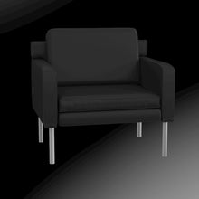 Boss Black Antimicrobial Vinyl Lounge Chair