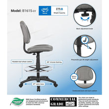 Boss Drafting Stool (B315-Gy) W/Footring