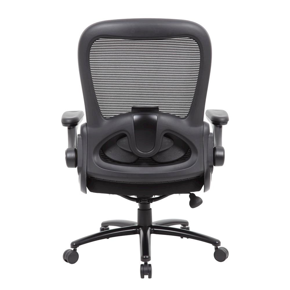 Mid-Back Black Office Guest Chair for Client Reception or Waiting Area