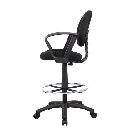 Boss Drafting Stool W/Footring And Loop Arms