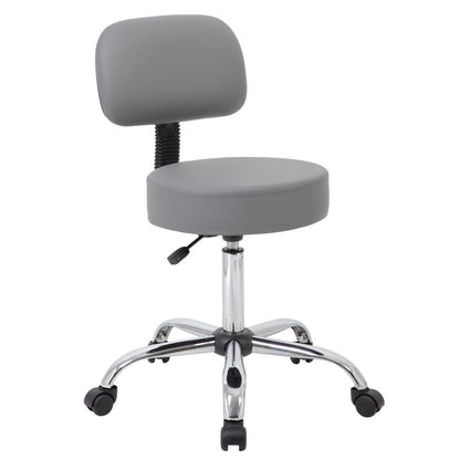 Gray Vinyl Office Guest Chair for Reception or Client Seating Areas
