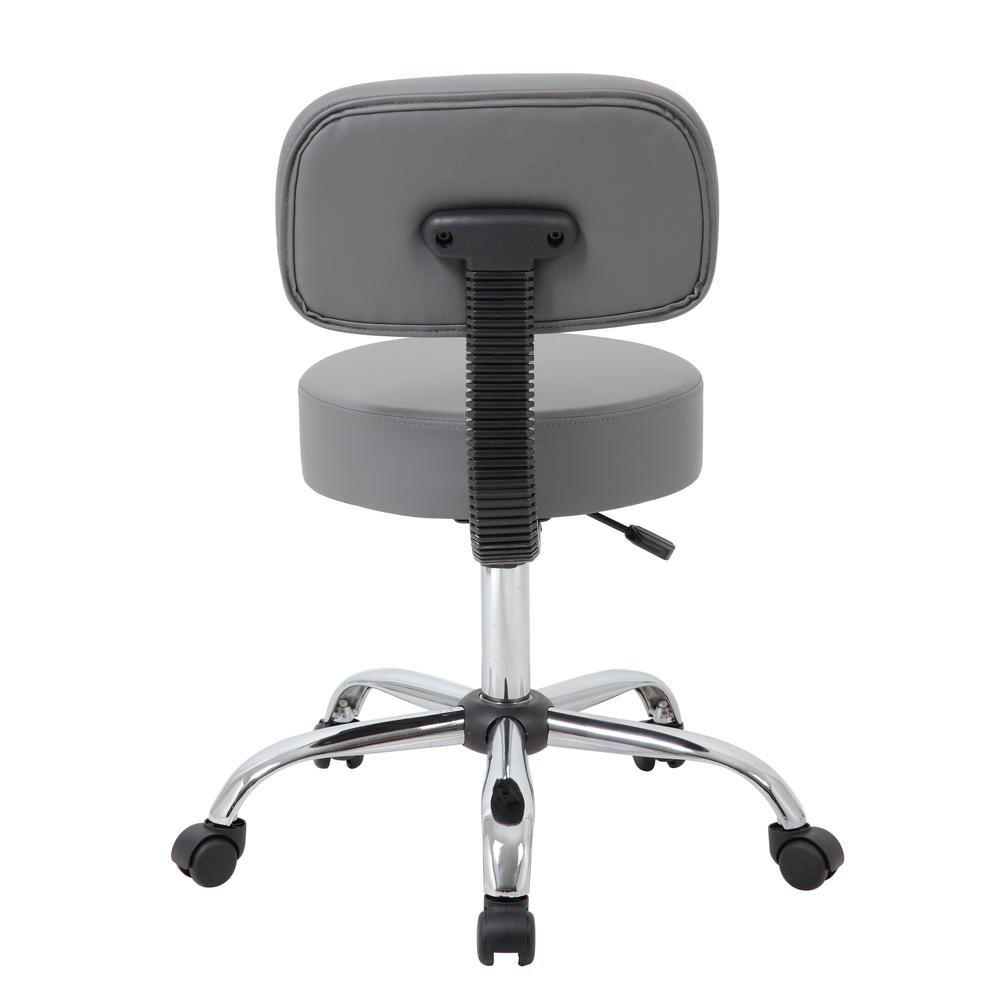 Gray Vinyl Office Guest Chair for Reception or Client Seating Areas