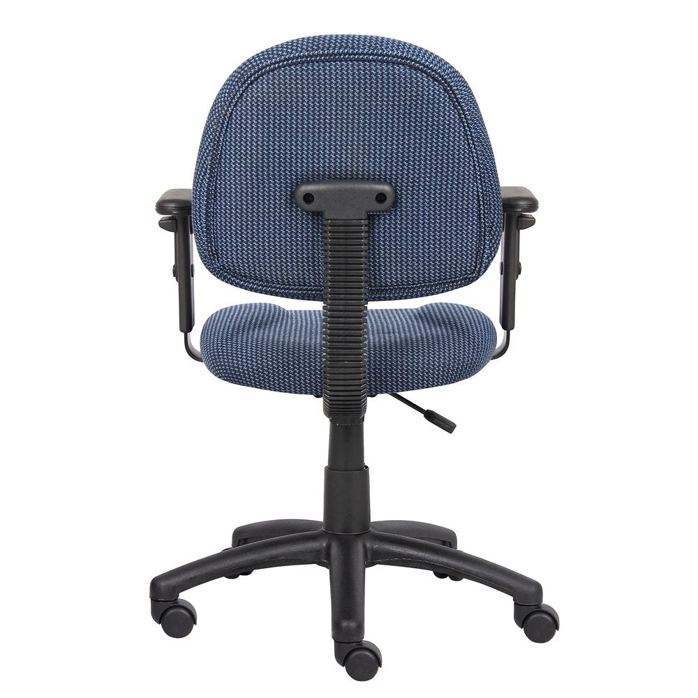 Blue Office Chair With Adjustable Arms, Desk Chair Comfy For Home Office