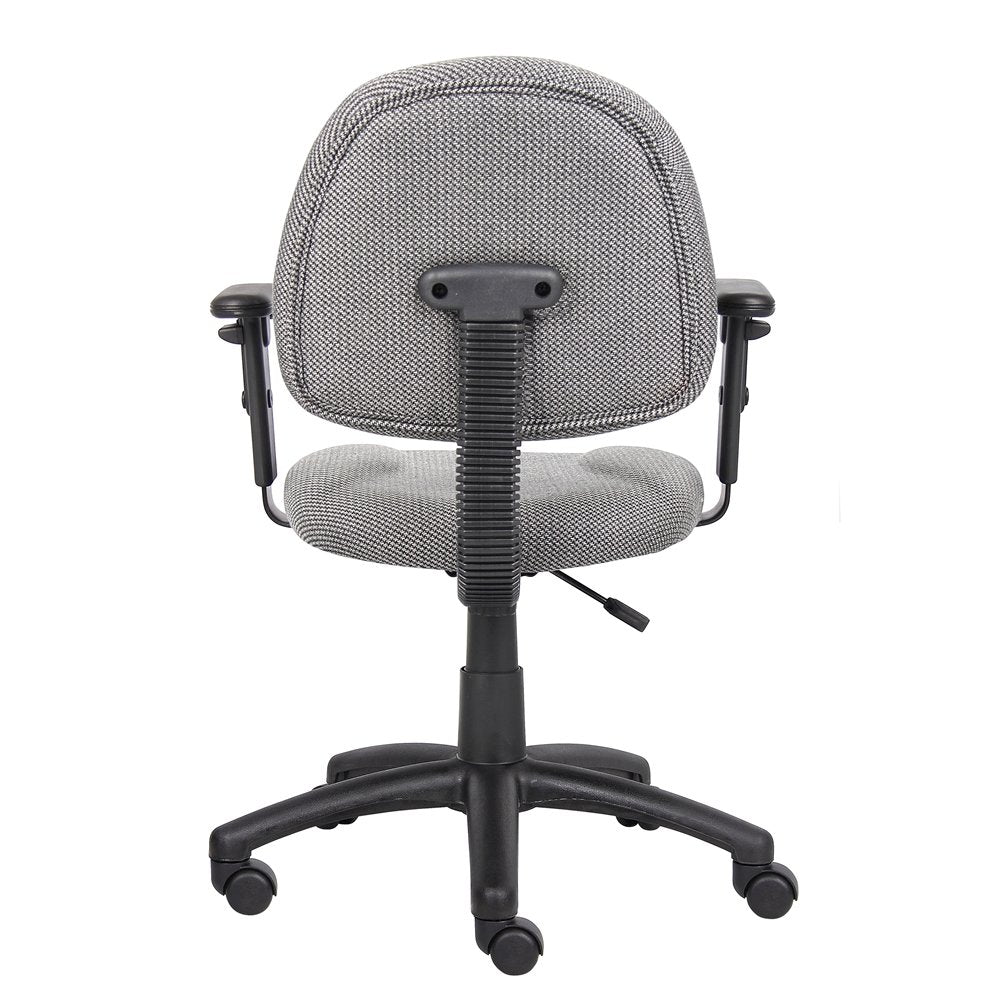 Gray Office Chair With Adjustable Arms, Desk Chair Comfy For Home Office