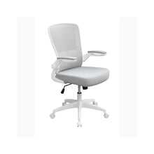 Boss Grey Mesh, Flip Arm, Task Chair, White Frame
