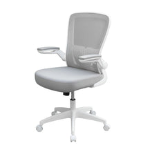 Boss Grey Mesh, Flip Arm, Task Chair, White Frame