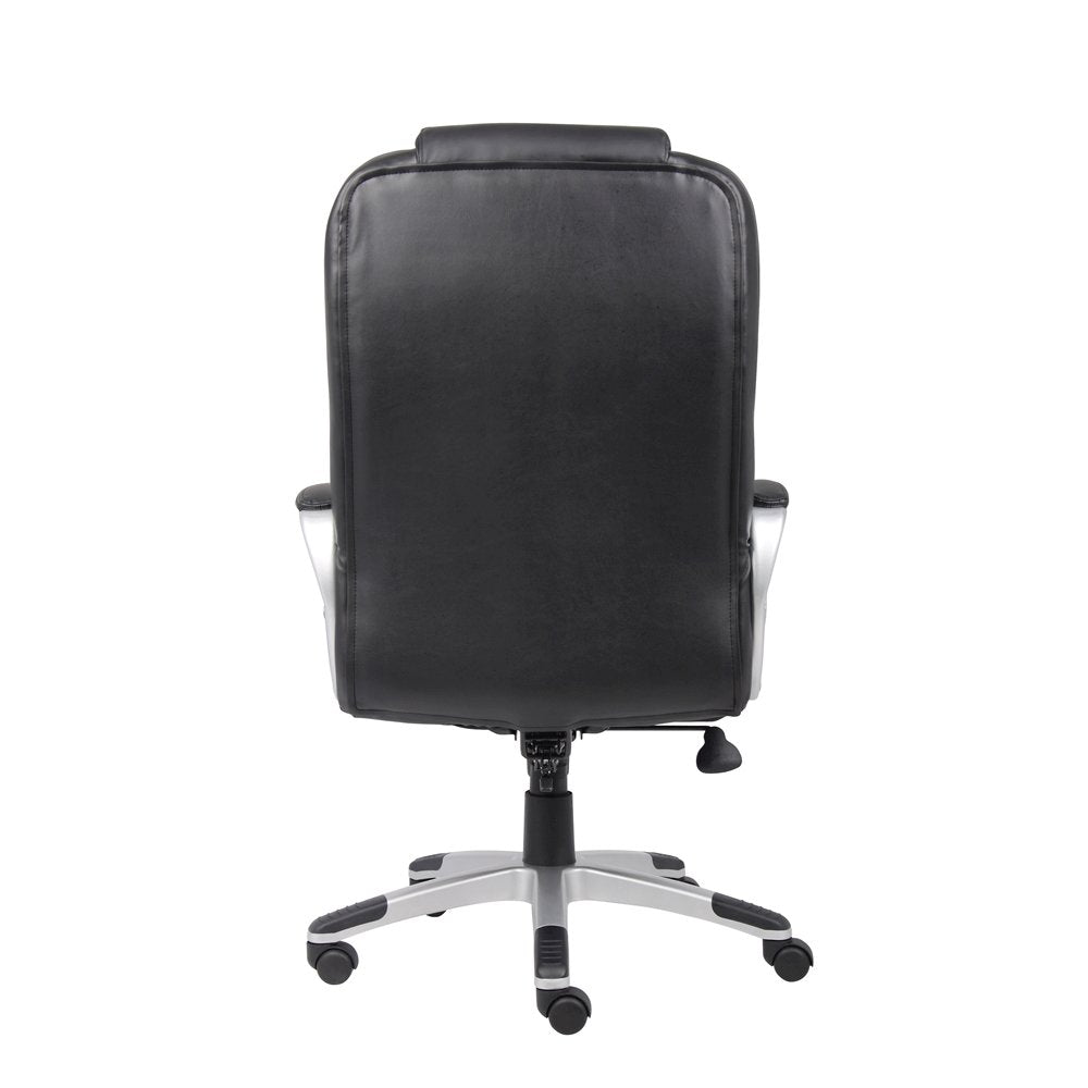 Black Leather Office Chair, Executive High Back Computer Desk Seating