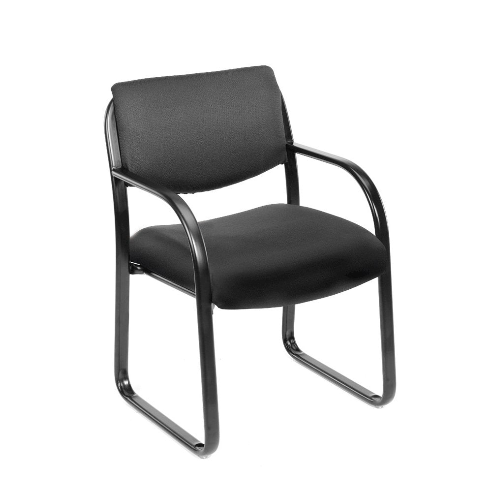 Black Arm Chair For Reception, Lobby Chair Or Waiting Room Guest Seating