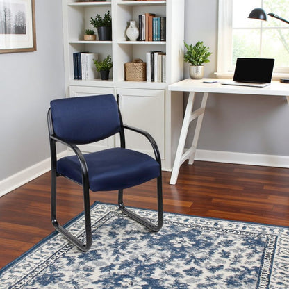 Blue Arm Chair For Reception, Waiting Room Chairs, Lobby Or Office Seating