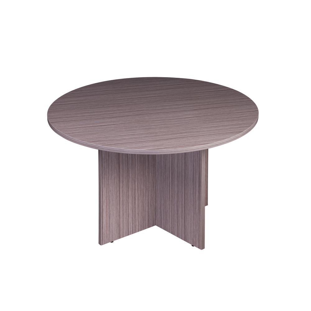 Boss 42" Round Table & 4 Boss Square Back  Diamond Stacking Chair W/Arm