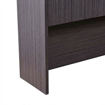 66-Inch Driftwood Hutch with Four Doors and Storage Space
