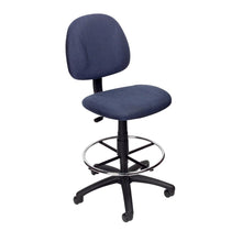 Blue Drafting Chair, Tall Office Chair For Standing Or Tall Desk Use
